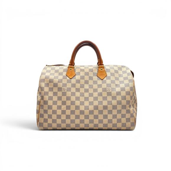 Louis Vuitton Handbags - Louis Vuitton Speedy 35 Damier Azur Canvas Top Handle Bag Handbag N41535